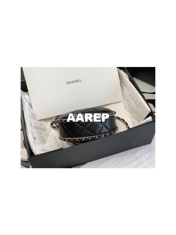 Replica Chanel 23P Mini Hobo Bag Lambskin AS3232 Black (Limited Edition) 8