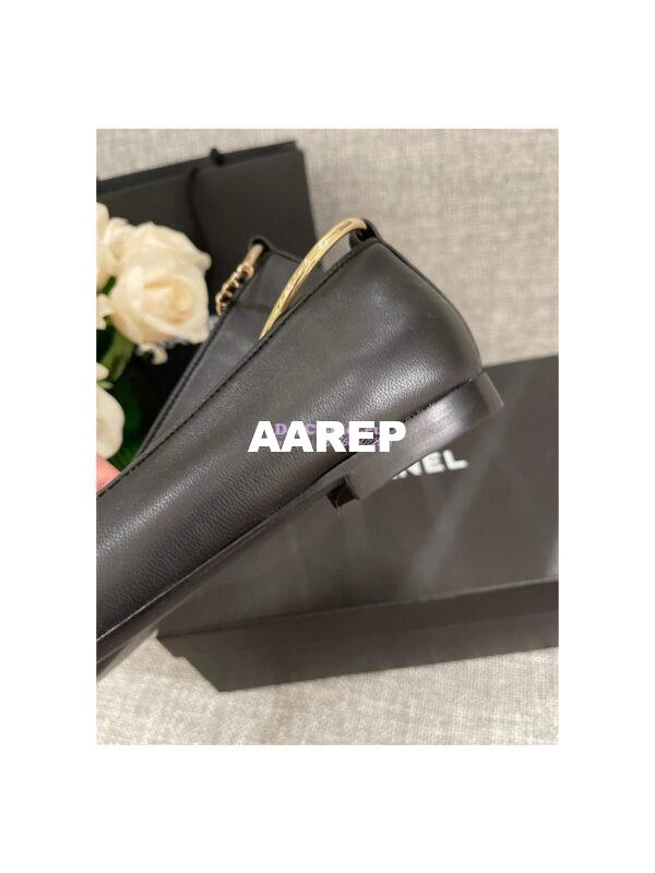 Replica Chanel Bracelet Lambskin & Patent Calfskin Ballerina Flats G38986 Black 11