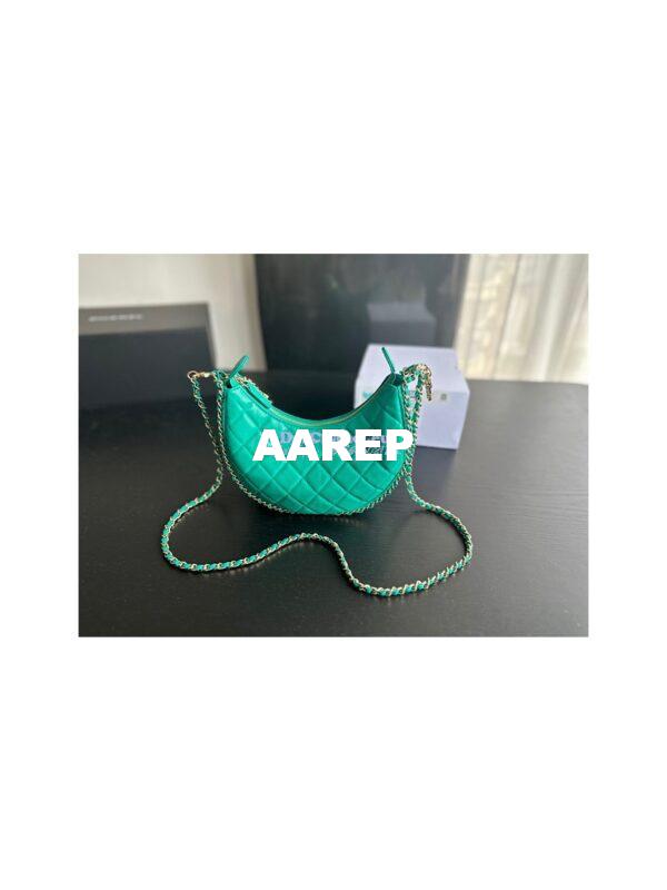 Replica Chanel 23P Small Hobo Bag Lambskin AS3917 Green (Limited Edition)