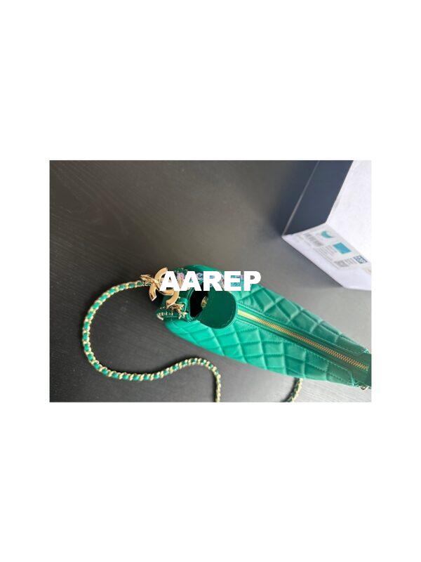 Replica Chanel 23P Small Hobo Bag Lambskin AS3917 Green (Limited Edition) 8