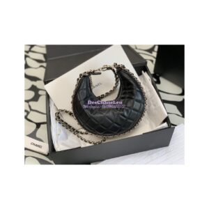 Replica Chanel 23P Small Hobo Bag Lambskin AS3917 Black (Limited Edition)