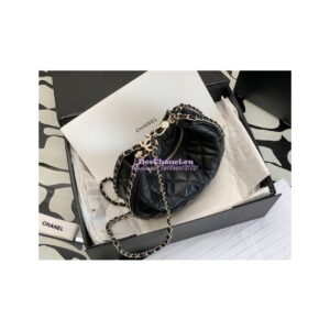 Replica Chanel 23P Small Hobo Bag Lambskin AS3917 Black (Limited Edition) 2