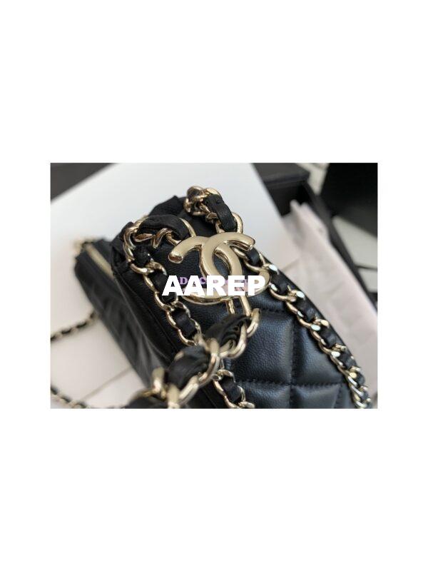 Replica Chanel 23P Small Hobo Bag Lambskin AS3917 Black (Limited Edition) 5