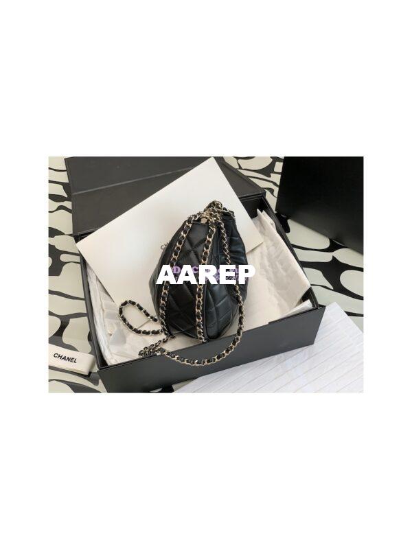 Replica Chanel 23P Small Hobo Bag Lambskin AS3917 Black (Limited Edition) 7
