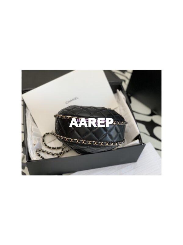 Replica Chanel 23P Small Hobo Bag Lambskin AS3917 Black (Limited Edition) 8