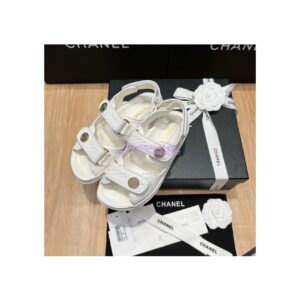 Replica Chanel 22SS CC Calfskin Sandals G35927 White 2