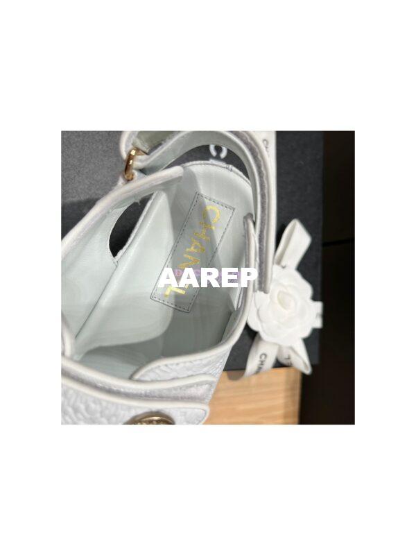 Replica Chanel 22SS CC Calfskin Sandals G35927 Light Blue 10