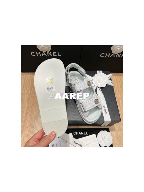 Replica Chanel 22SS CC Calfskin Sandals G35927 Light Blue 11