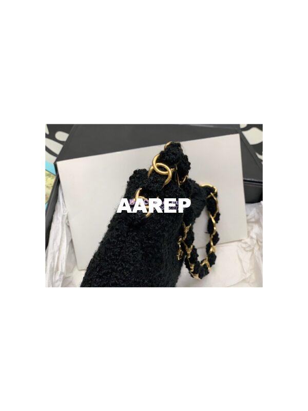 Replica Chanel Tweed Hobo Handbag AS3562 Black 3