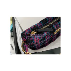 Replica Chanel Tweed Hobo Handbag AS3562 Multicolor Purple 2