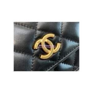 Replica Chanel 23C Wallet On Chain WOC in lambskin AP3009 Black 2
