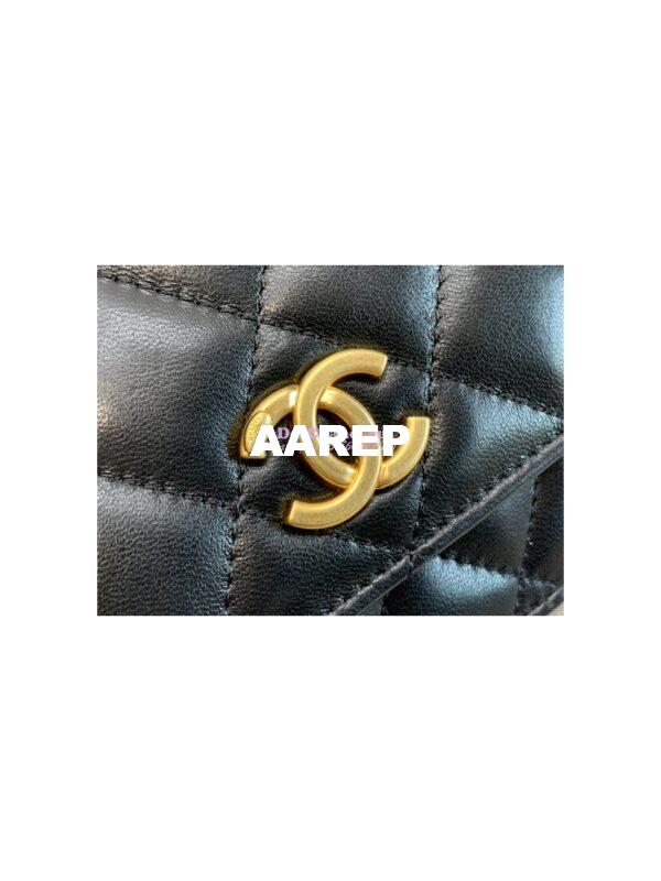 Replica Chanel 23C Wallet On Chain WOC in lambskin AP3009 Black 2