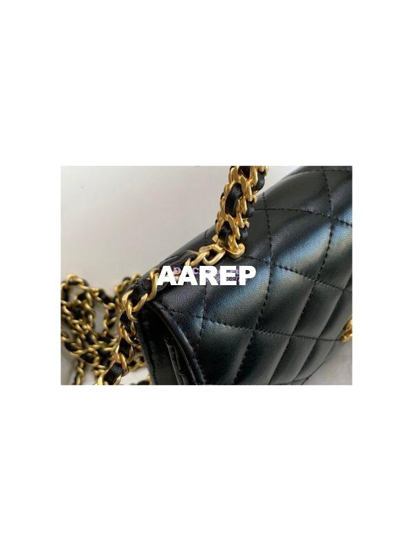Replica Chanel 23C Wallet On Chain WOC in lambskin AP3009 Black 5