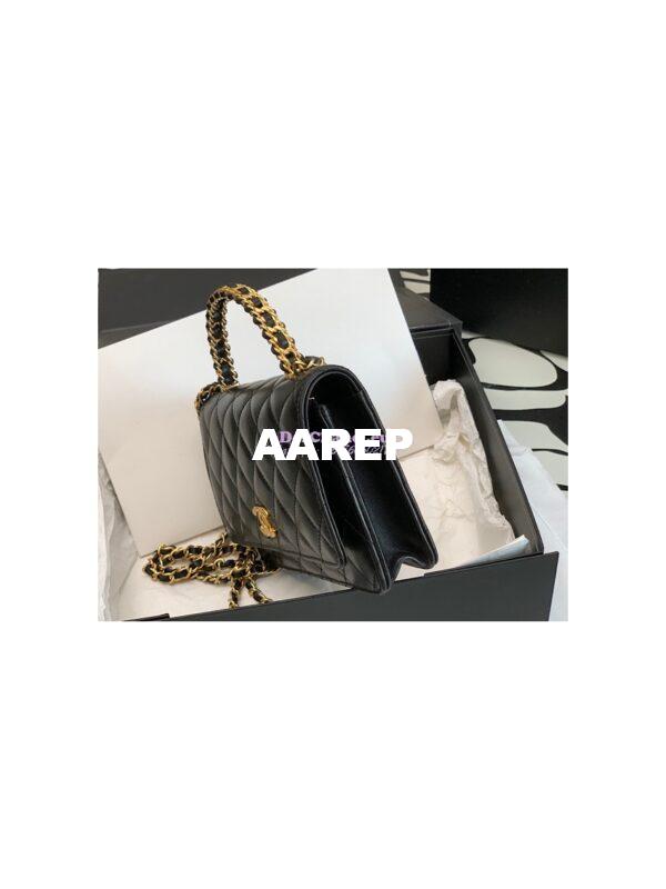 Replica Chanel 23C Wallet On Chain WOC in lambskin AP3009 Black 6