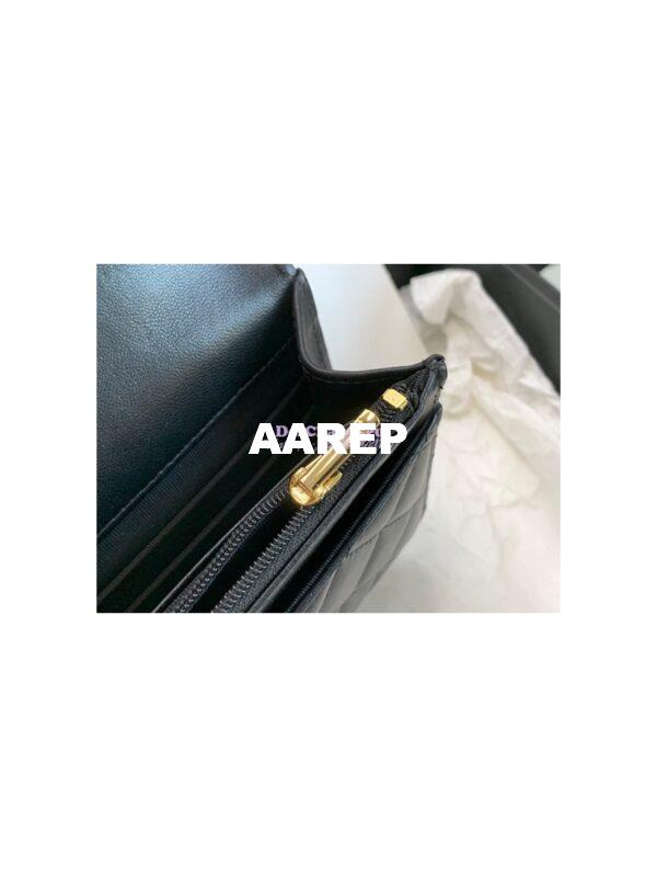 Replica Chanel 23C Wallet On Chain WOC in lambskin AP3009 Black 9