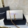 Replica YSL Saint Laurent Classic Medium Kate In Grained De Poudre Textured Leather White 2