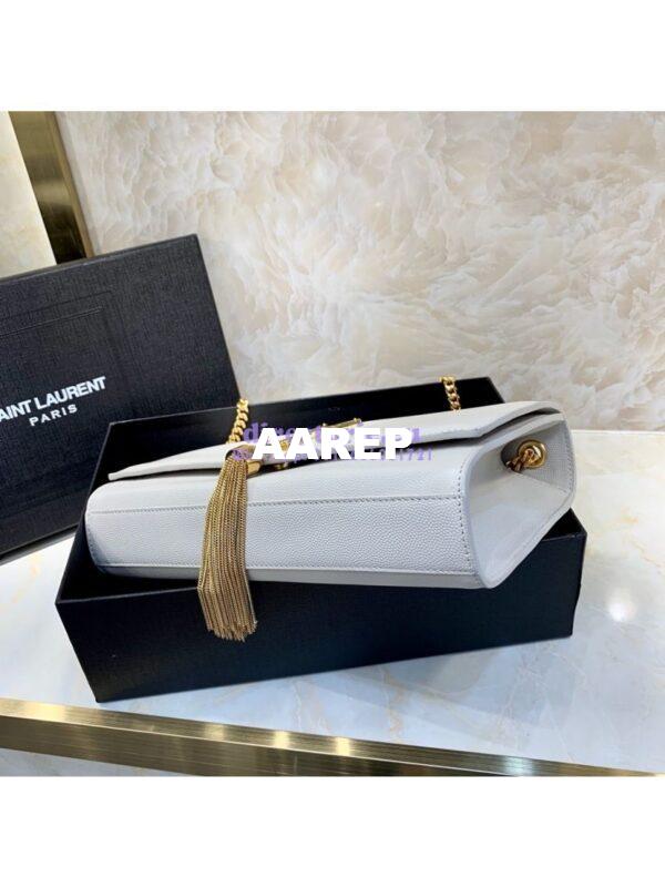 Replica YSL Saint Laurent Kate Bag With Tassel In Grain De Poudre Leather 354119 White 4