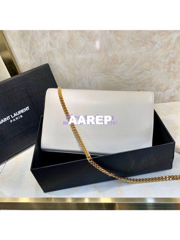 Replica YSL Saint Laurent Kate Bag With Tassel In Grain De Poudre Leather 354119 White 9