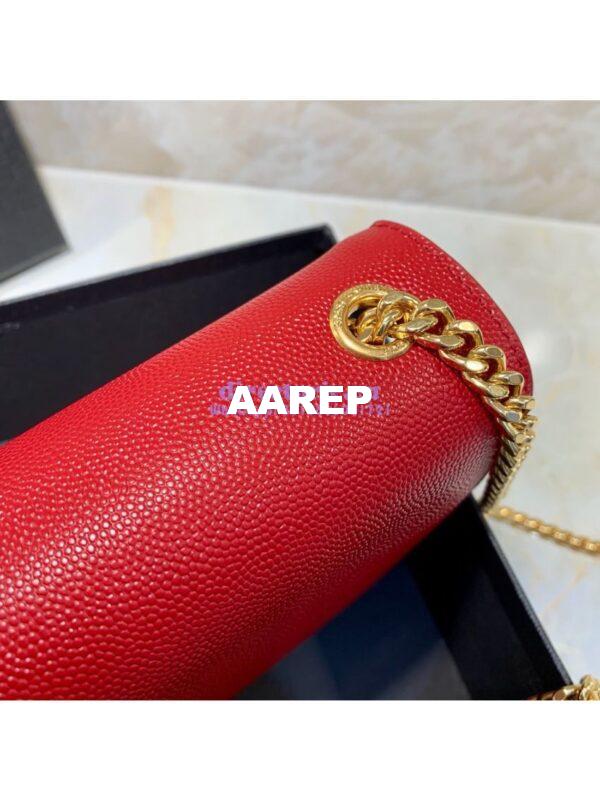 Replica YSL Saint Laurent Classic Medium Kate In Grained De Poudre Textured Leather Red 6