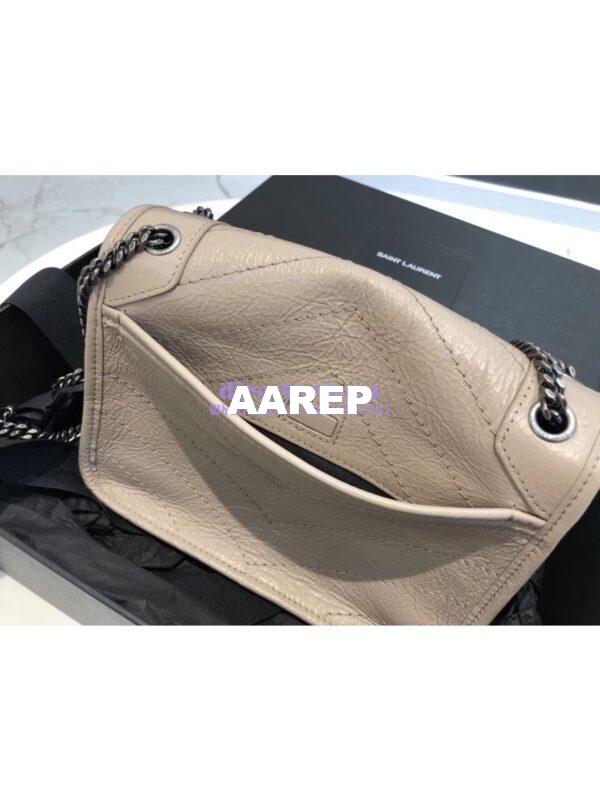 Replica YSL Saint Laurent Niki Baby In Crinkled Vintage Leather 533037 Light Natural 5