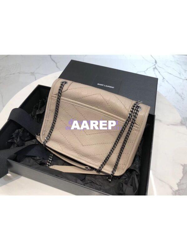 Replica YSL Saint Laurent Niki Baby In Crinkled Vintage Leather 533037 Light Natural 8