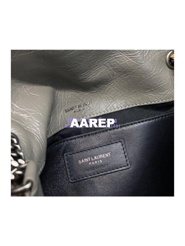 Replica YSL Saint Laurent Niki Baby In Crinkled Vintage Leather 533037 Fog 9
