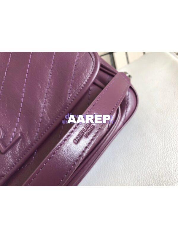 Replica YSL Saint Laurent Niki Chain Bag In Vintage Crinkled And Quilted Leather 498894 Prunia 8