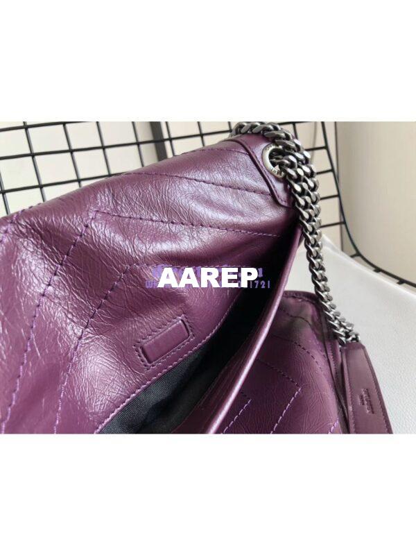 Replica YSL Saint Laurent Niki Chain Bag In Vintage Crinkled And Quilted Leather 498894 Prunia 10
