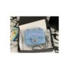 Replica Chanel Tweed Medium Classic Double Flap CF Bag Light Blue A69901