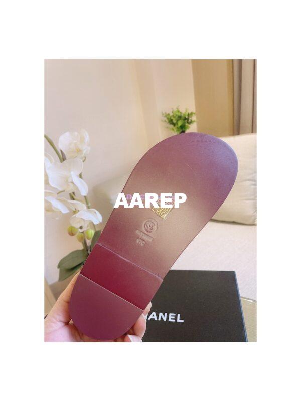 Replica Chanel 21C CC Caviar Sandals G35927 Burgundy 11
