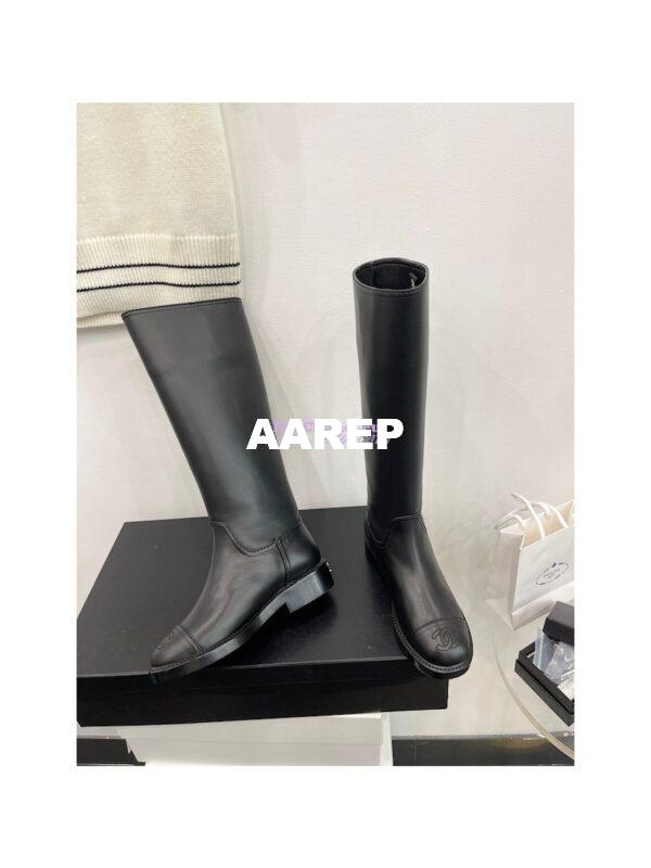 Replica Chanel High Boots in Black Calfskin G38174