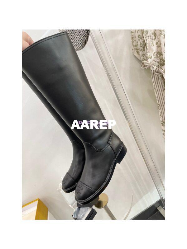 Replica Chanel High Boots in Black Calfskin G38174 6