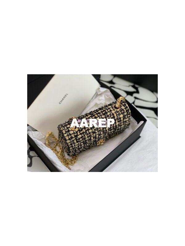 Replica Chanel Quilted Tweed Mini Flap Bag in Yellow A69900 (Limited) 11