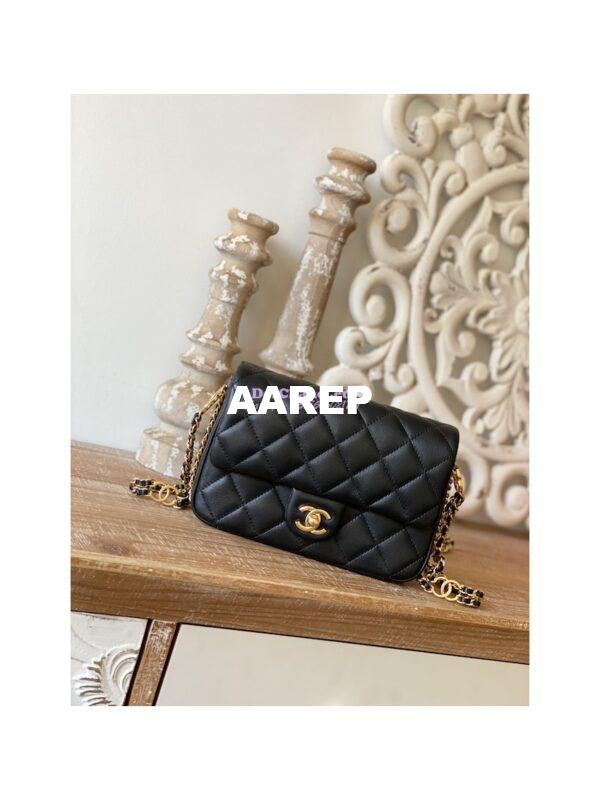 Replica Chanel Lambskin Flap Bag AS3757 AS3777 Black 2