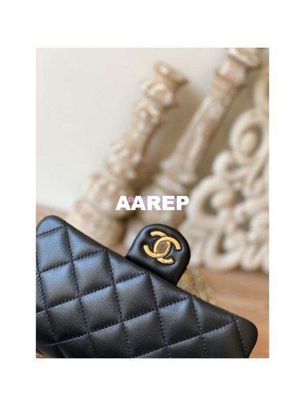 Replica Chanel Lambskin Flap Bag AS3757 AS3777 Black 10