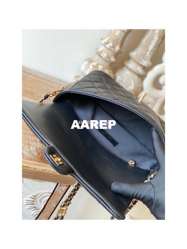 Replica Chanel Lambskin Flap Bag AS3757 AS3777 Black 16