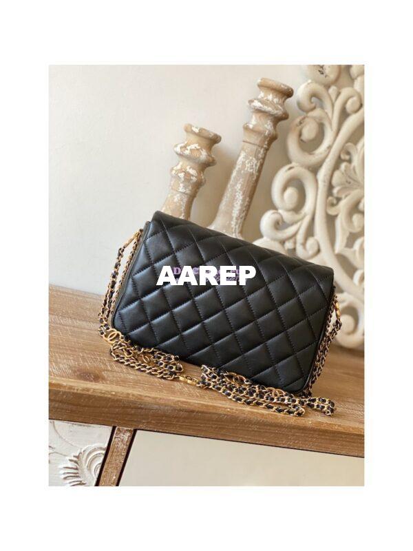 Replica Chanel Lambskin Flap Bag AS3757 AS3777 Black 18