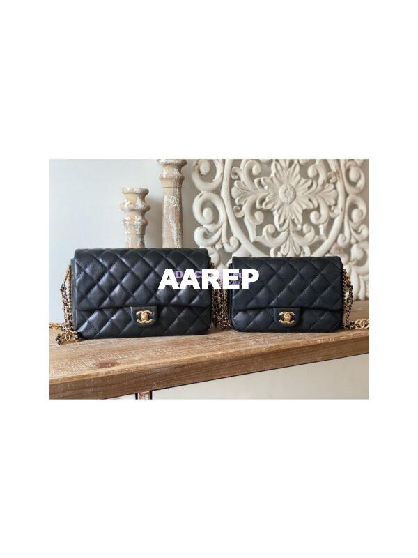 Replica Chanel Grained Calfskin Flap Bag AS3757 AS3777 Black