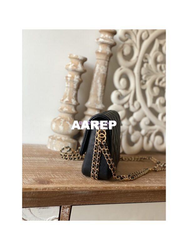 Replica Chanel Grained Calfskin Flap Bag AS3757 AS3777 Black 3