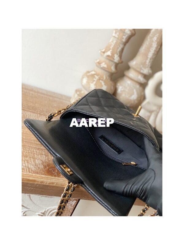 Replica Chanel Grained Calfskin Flap Bag AS3757 AS3777 Black 6