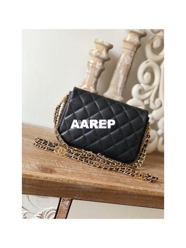 Replica Chanel Grained Calfskin Flap Bag AS3757 AS3777 Black 9