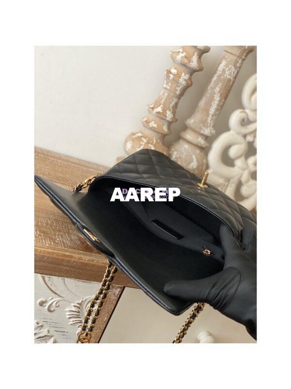 Replica Chanel Grained Calfskin Flap Bag AS3757 AS3777 Black 16