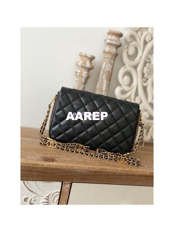 Replica Chanel Grained Calfskin Flap Bag AS3757 AS3777 Black 19