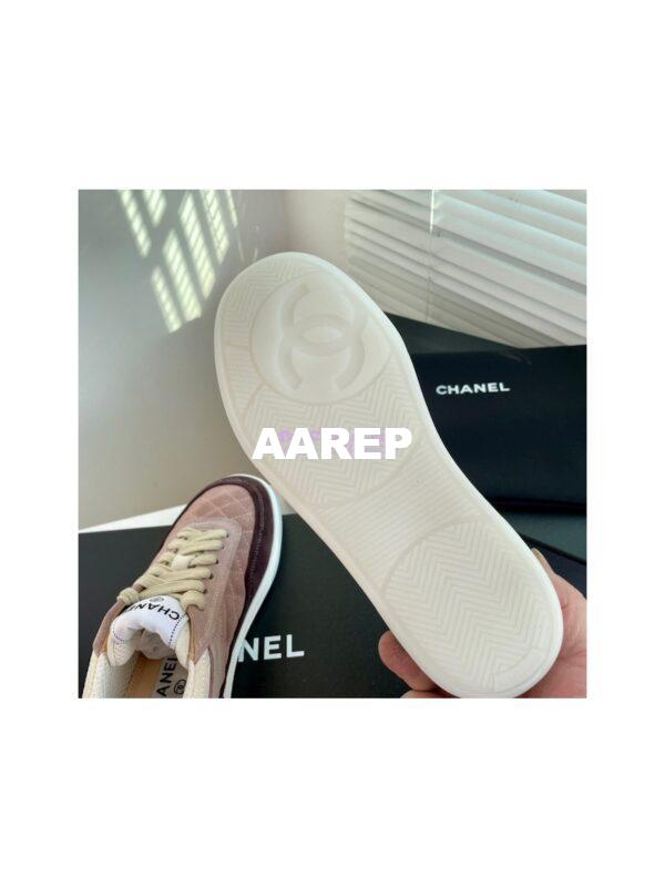 Replica Chanel Sneakers Mesh and Velvet G37488 Burgundy 9