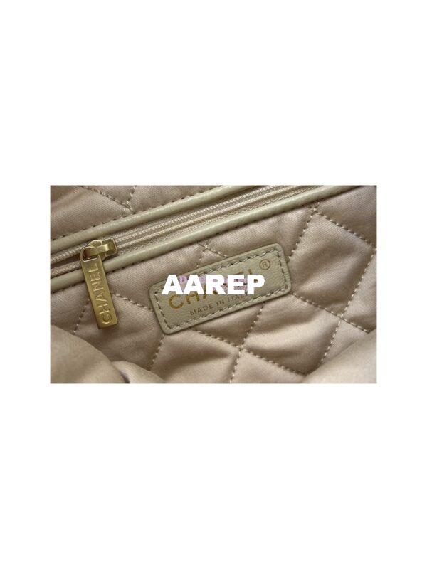 Replica Chanel Mini 22 Handbag Shiny Calfskin & Gold Metal AS3980 White 30