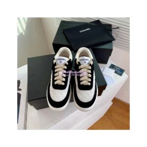 Replica Chanel Sneakers Mesh and Velvet G37488 Black