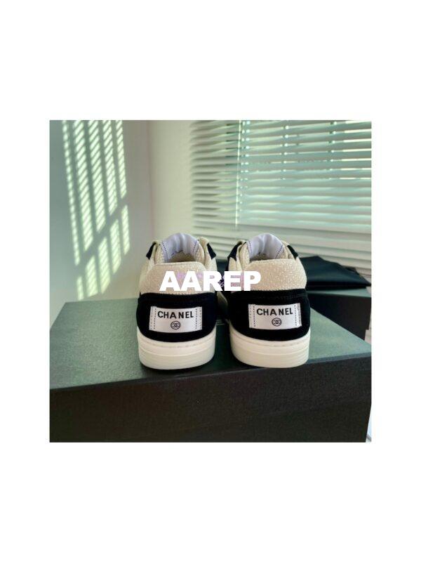 Replica Chanel Sneakers Mesh and Velvet G37488 Black 10