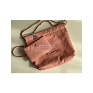 Replica Chanel 22 Handbag Grained Shiny Calfskin & Silver Metal AS3260 AS3261 Coral