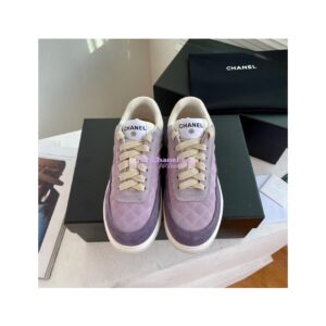 Replica Chanel Sneakers Mesh and Velvet G37488 Purple