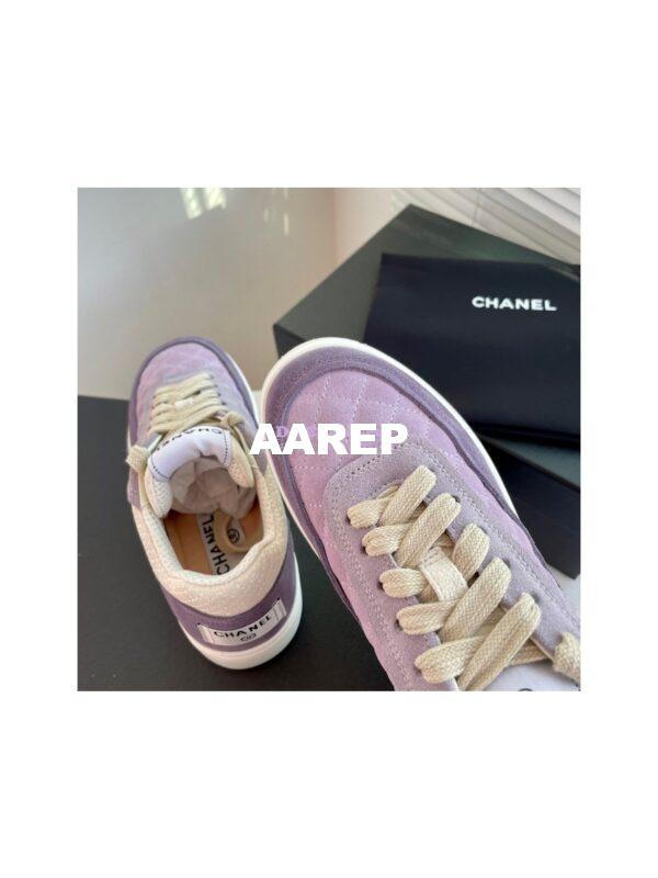 Replica Chanel Sneakers Mesh and Velvet G37488 Purple 5